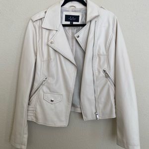White pleather jacket. Never worn